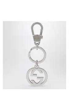 Gucci GG Keychain in Silver Metal
