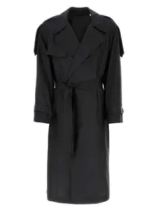 Burberry Black Silk Trench Coat