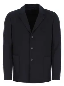 Prada Women's Navy Cashmere And Wool Blend Blazer