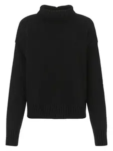 Jil Sander Women's Cashmere Blend Oversize Sweater in Black
