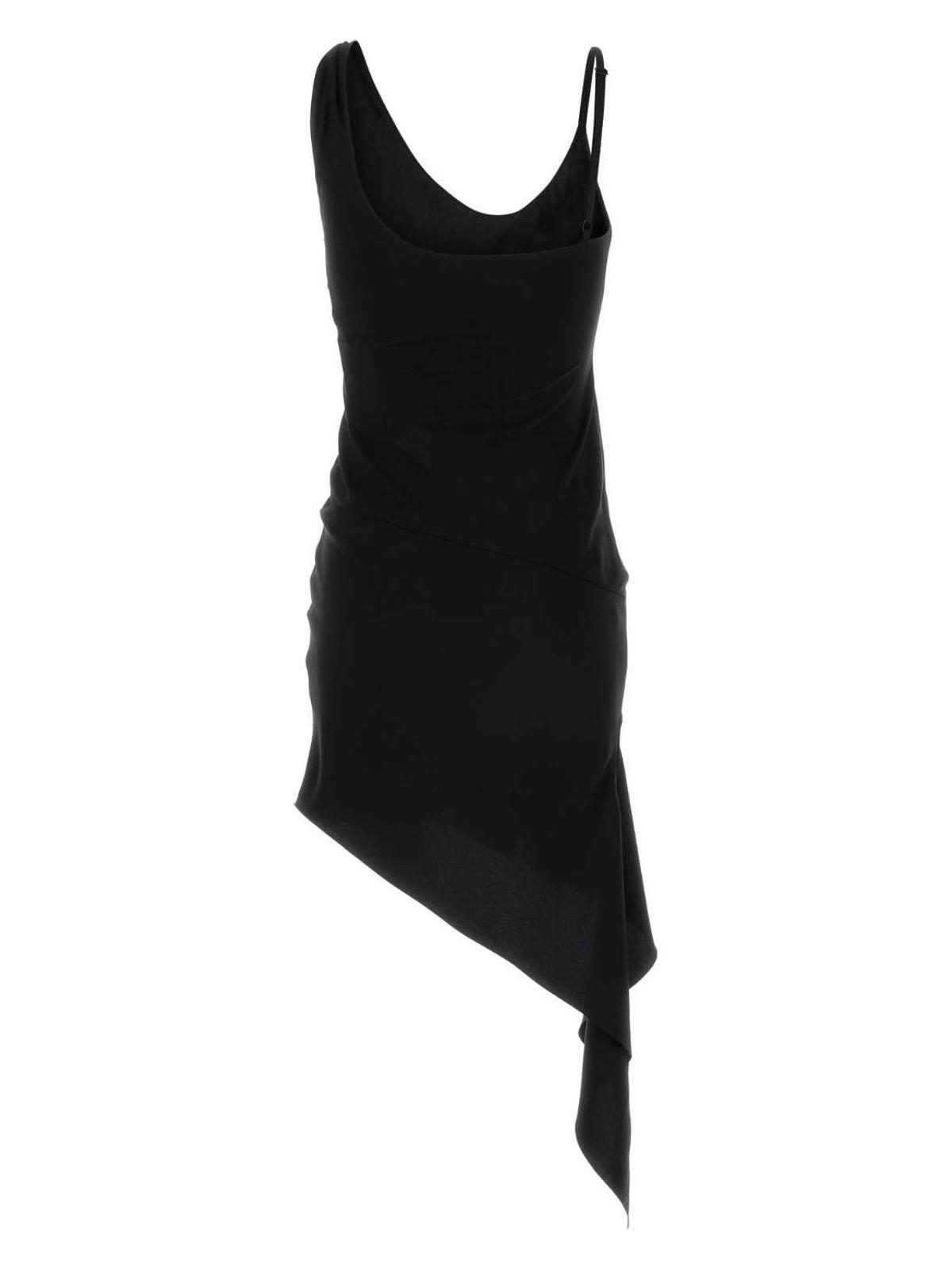 Courrèges Women's Polyester Mini Dress in Black