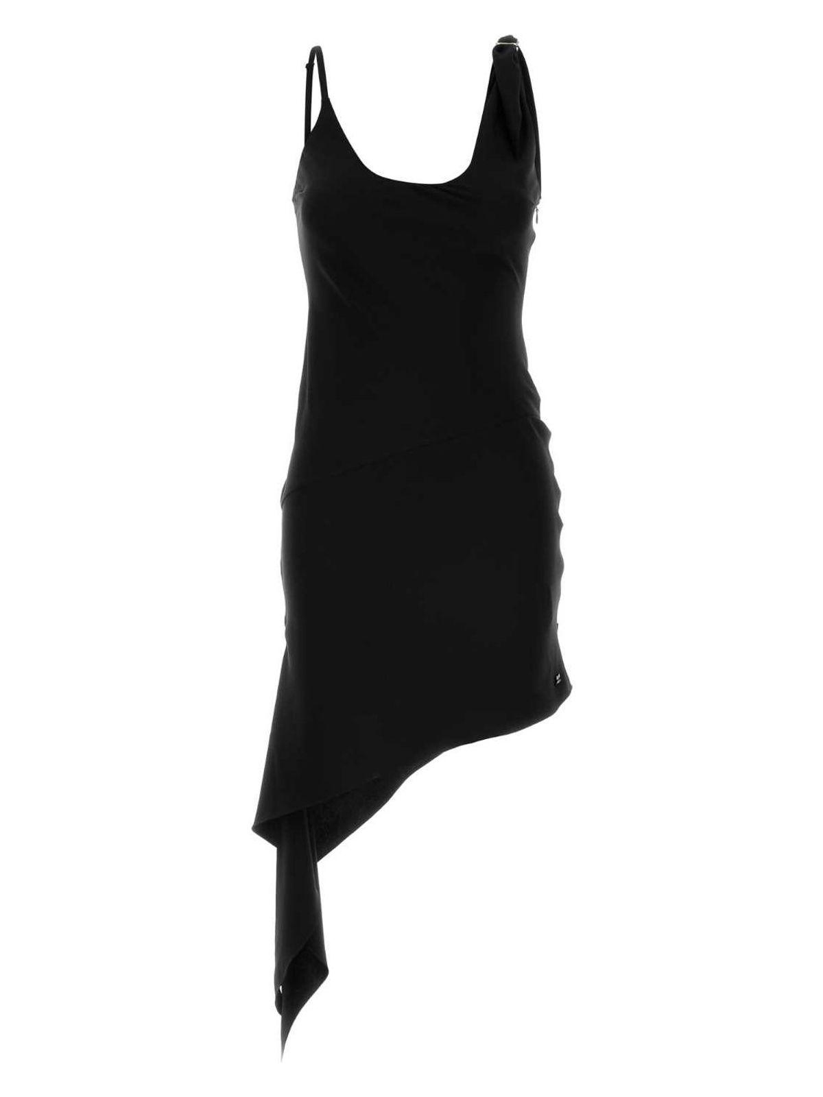 Courrèges Women's Polyester Mini Dress in Black