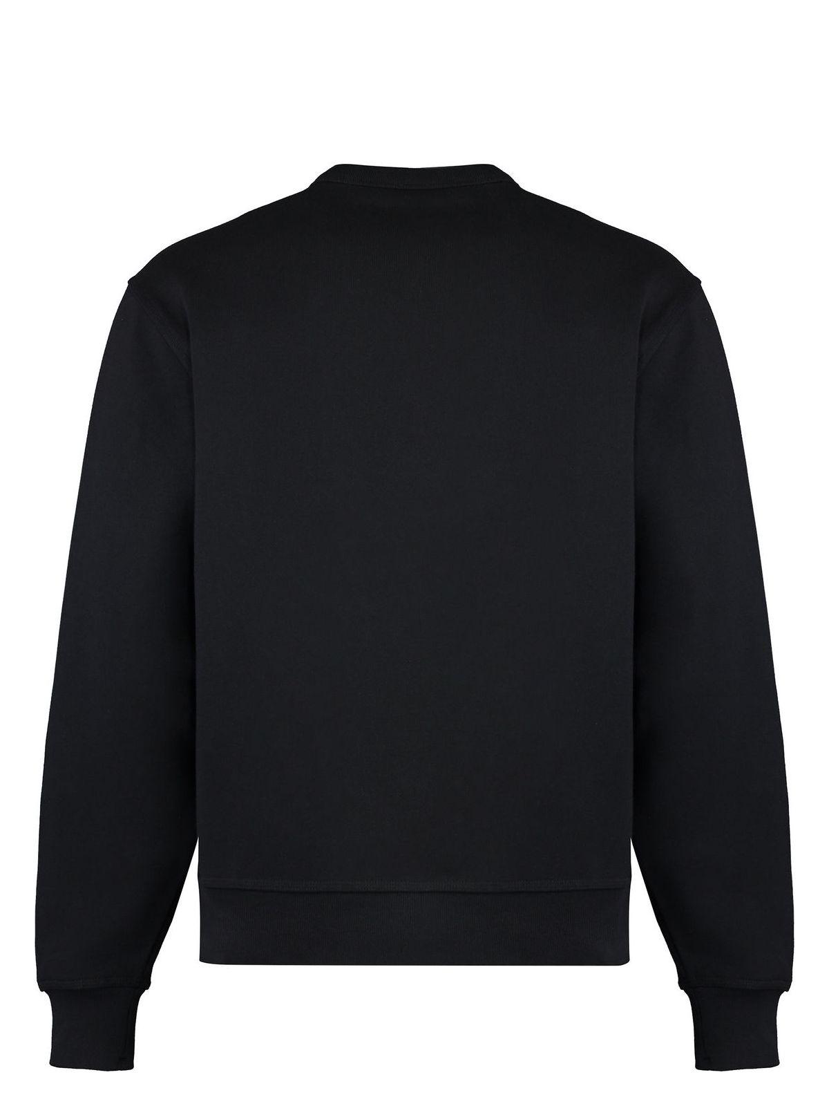 Burberry Men's Sweatshirt With Logo Patch in Black