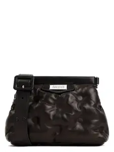 Maison Margiela Women's Glam Slam Leather Crossbody Bag, Classic Glam Slam Small Bag, and Shoulder Bag in Black
