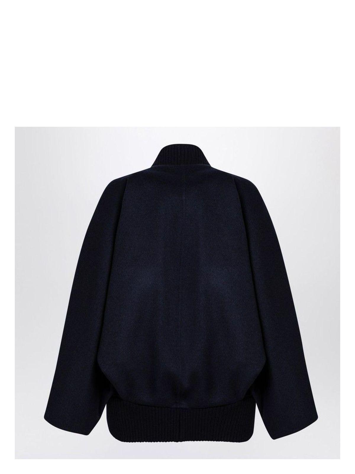 Max Mara Women's Cashmere Cape Bomber Jacket in Blue