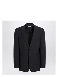 Burberry Men's Navy Wool Blend Jacket