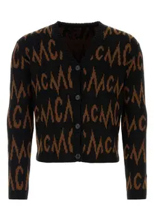 MCM Embroidered Cashmere Blend Cardigan