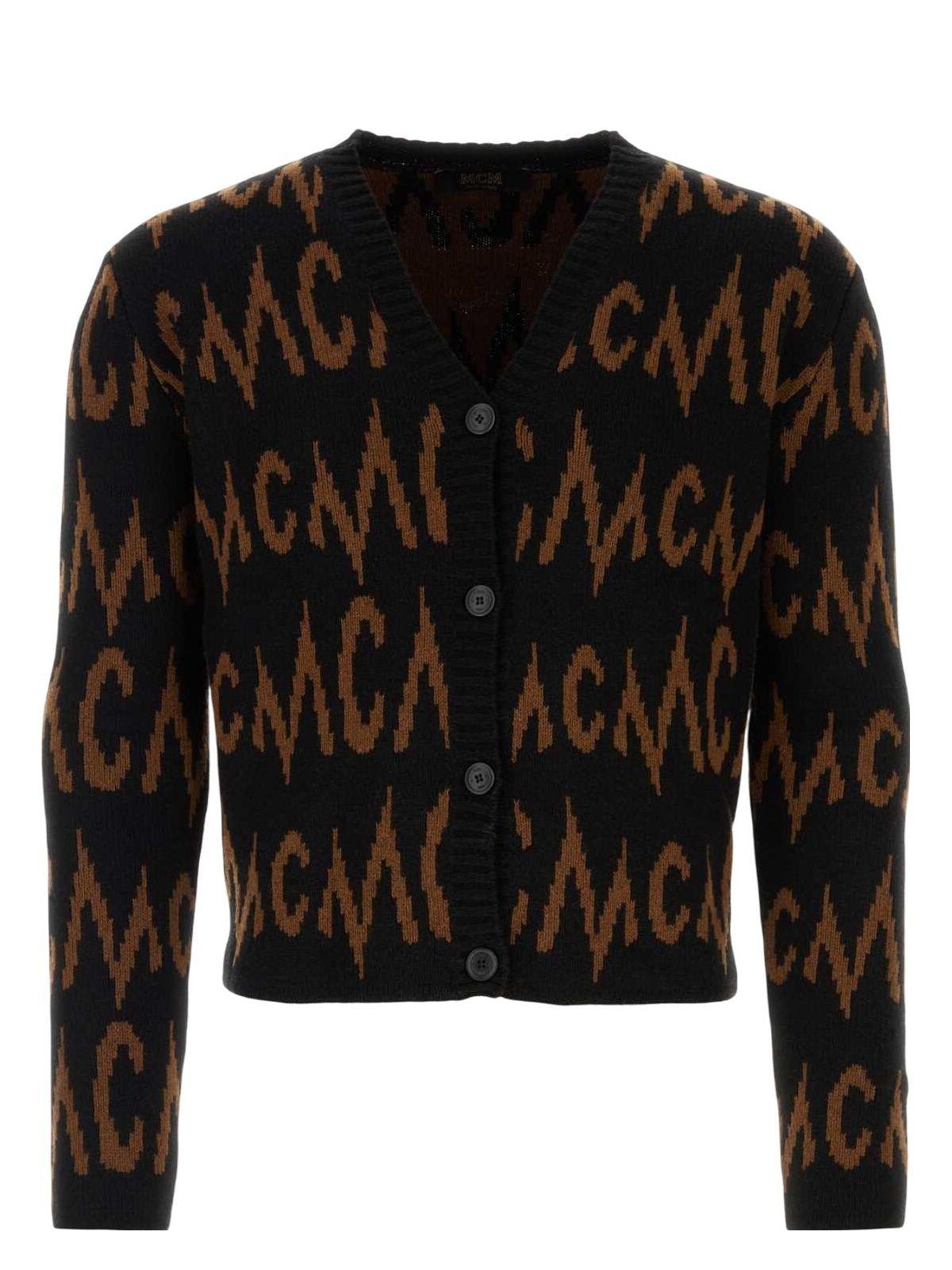 MCM Embroidered Cashmere Blend Cardigan