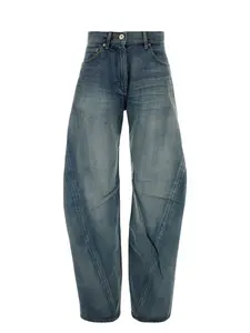 Versace Women's Denim Wide-Leg Jeans in Blue