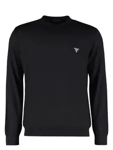 Prada Men's Wool Sweater in Black