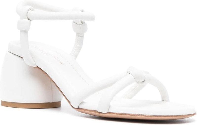 Gianvito Rossi Women's Optical White Leather 70Mm Sandals