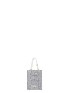 Casablanca Women's Pearl Mini Shopping Bag in Grey