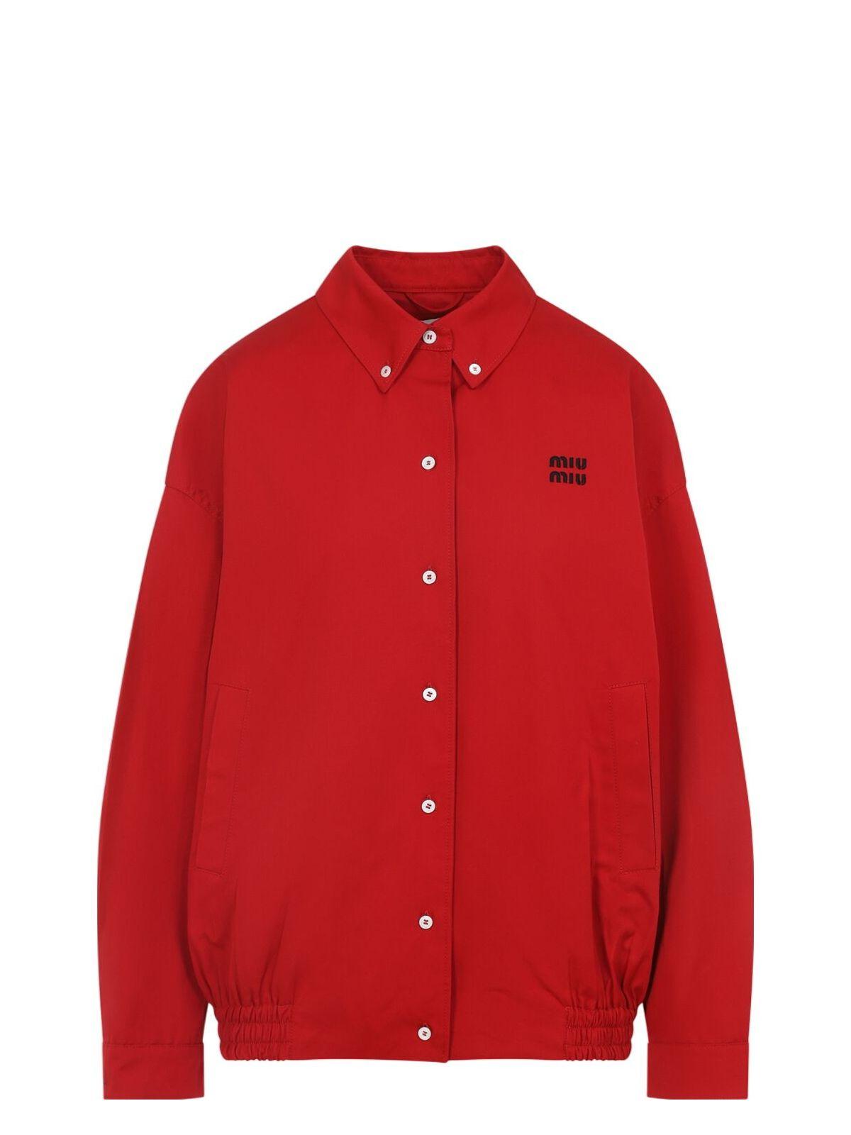 Miu Miu Women's Cotton Jacket in Red