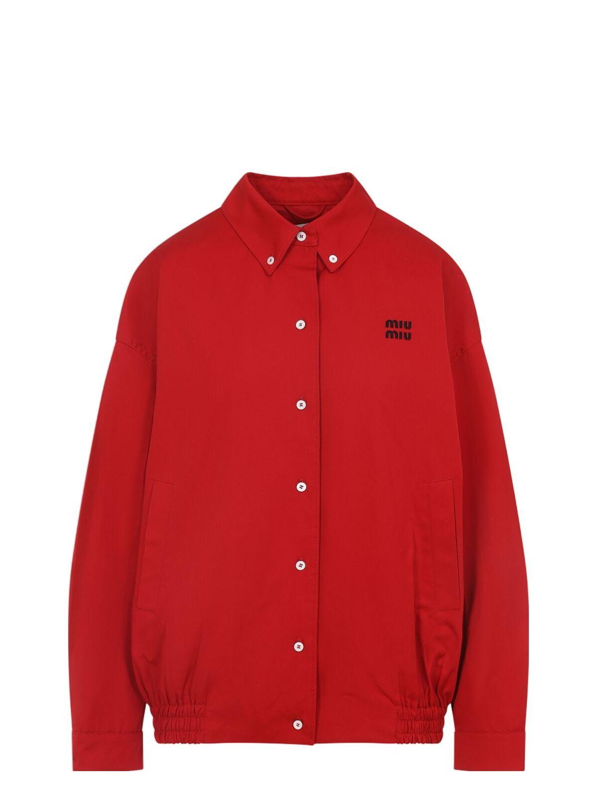 Miu Miu Women's Cotton Jacket in Red