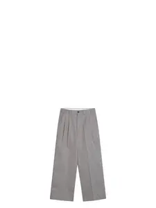 Maison Margiela Men's Wide Cotton Trousers in Grey