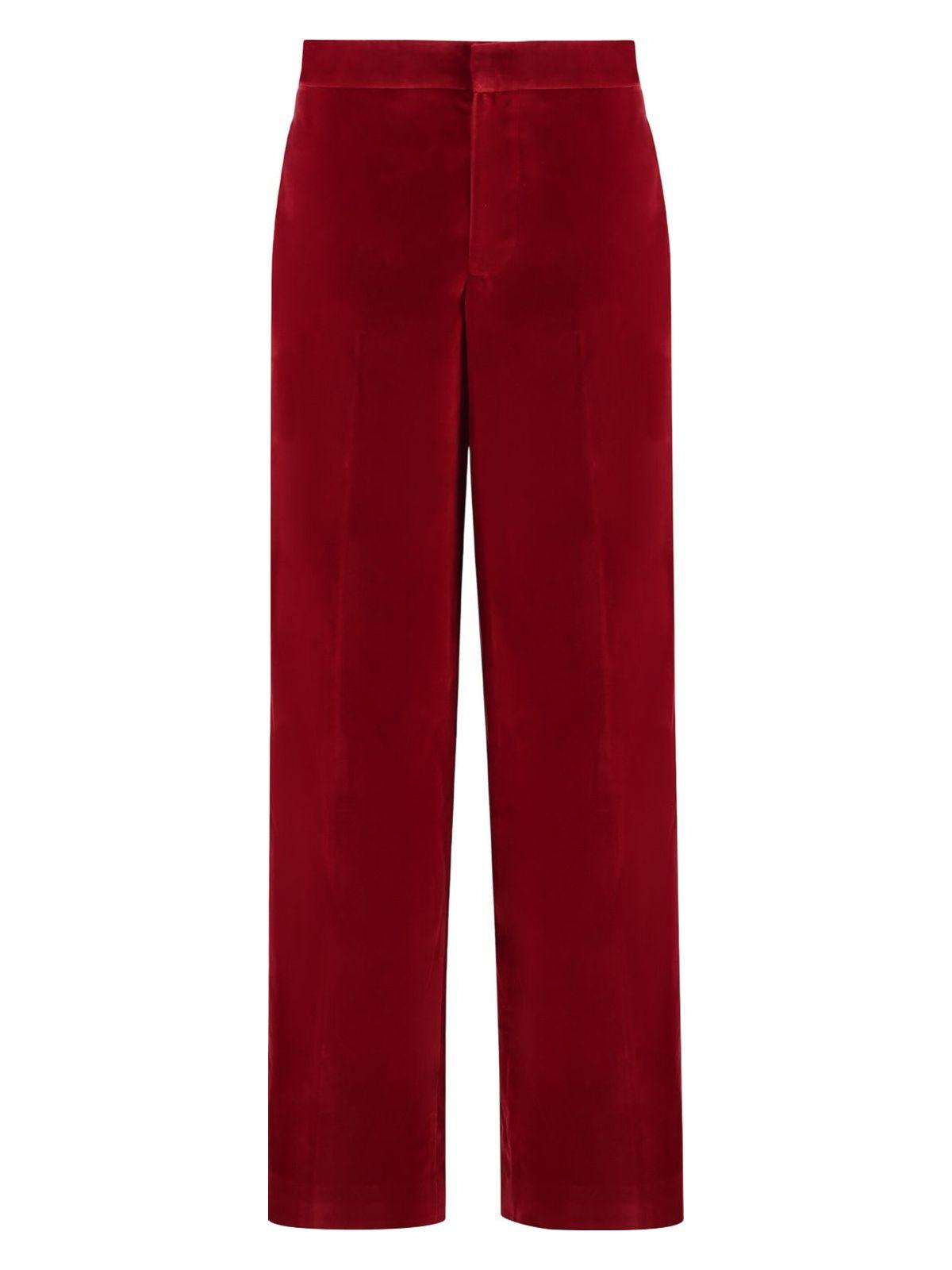 Jw Anderson Red Velvet Pant