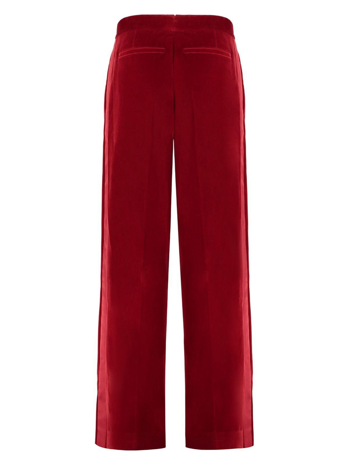Jw Anderson Red Velvet Pant