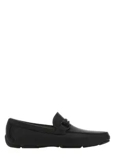 Ferragamo Black Leather Loafers