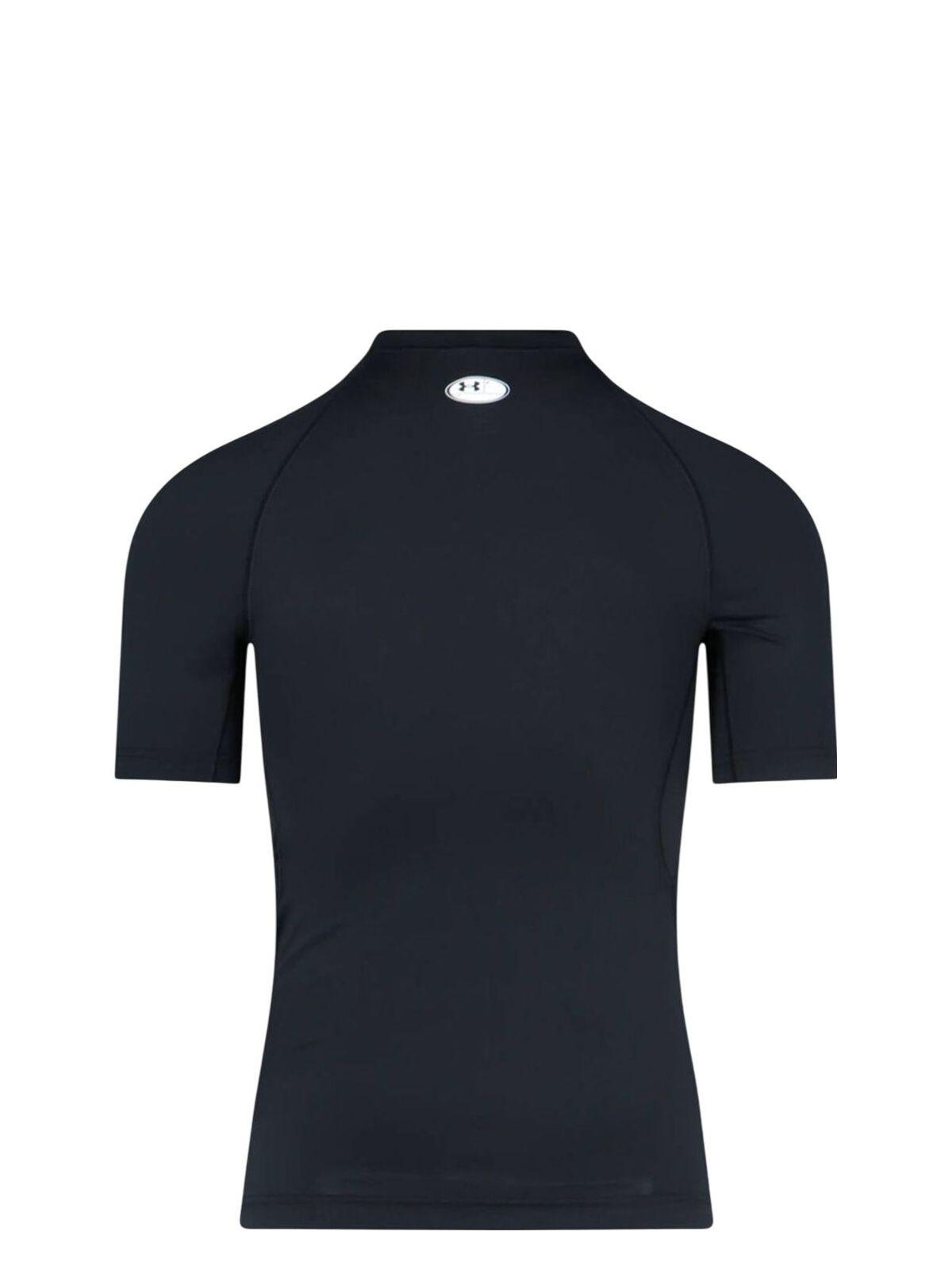 Balenciaga Mock Neck Short Sleeve T-Shirt in Black