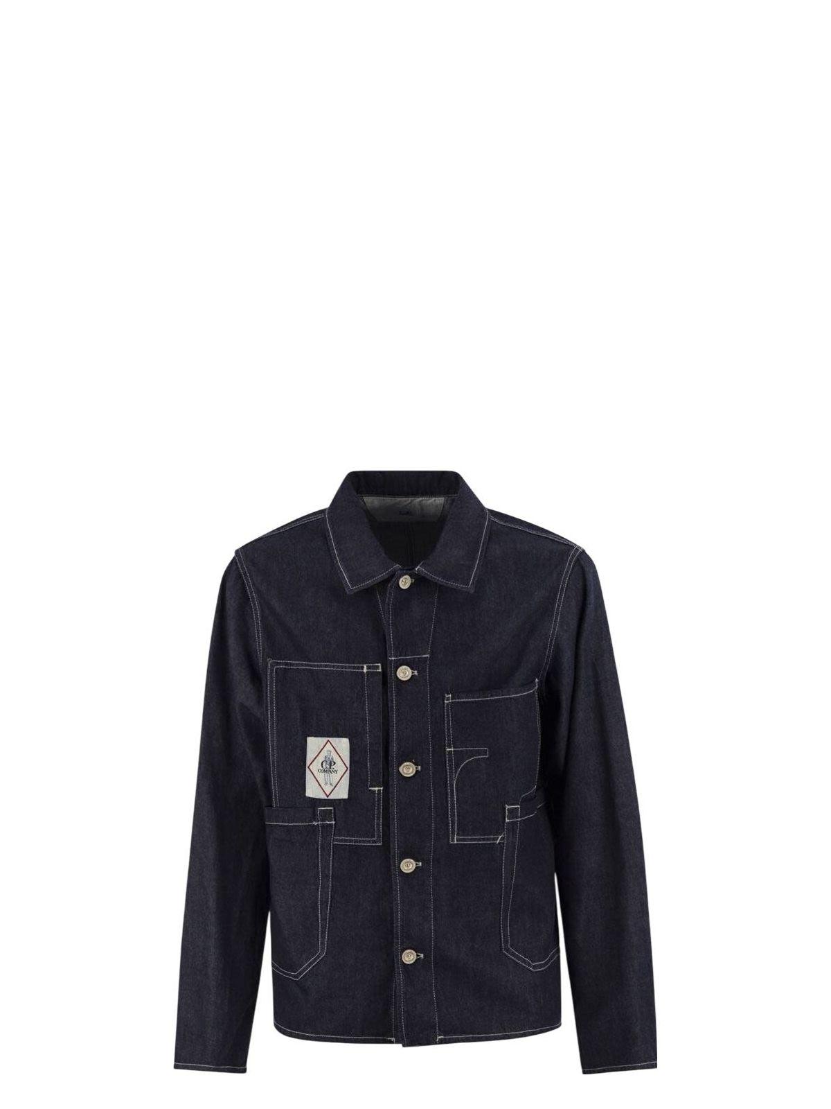 C.p. Company Men's Cotton Denim Jacket in Blue