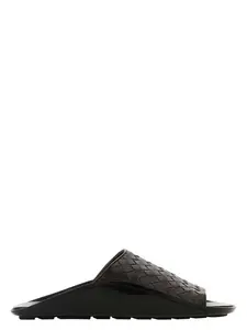 Bottega Veneta Men's Leather Wave Slippers in Brown