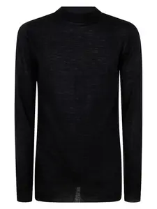 Rick Owens Men's Level Turtle Neck Sweater in Black