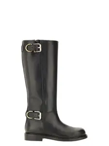 Givenchy Black Leather Voyou Boots