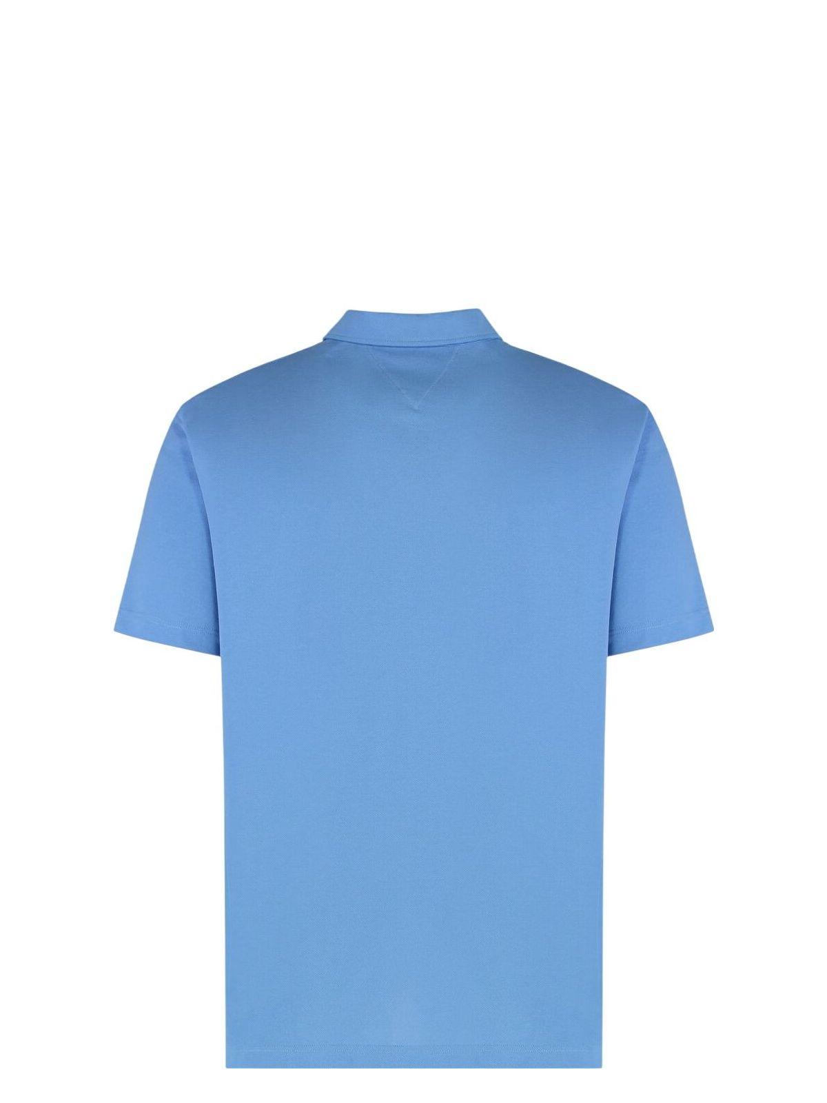 Bottega Veneta Men's Cotton-Piqué Polo Shirt in Light Blue