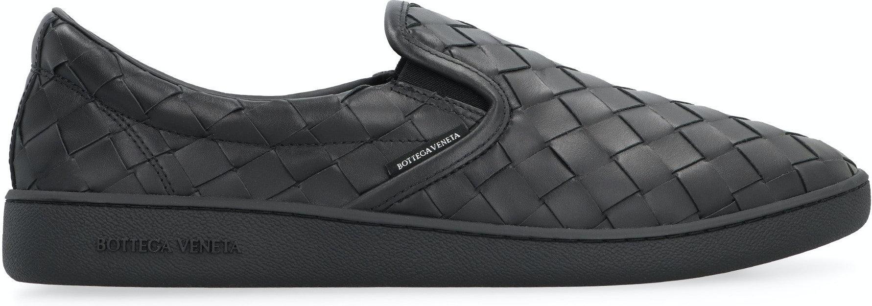 Bottega Veneta Men's Sawyer Leather Slip-On in Black