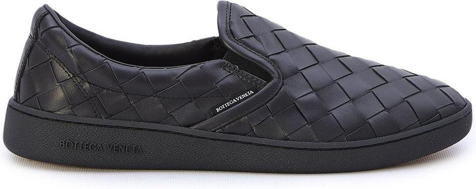 Bottega Veneta Men's Sawyer Leather Slip-On in Black