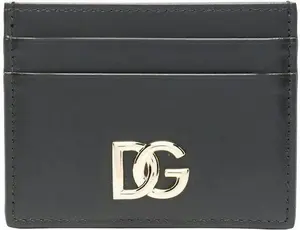 Dolce & Gabbana Women's Leather Card Holder in Black