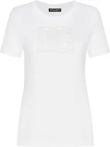 Dolce & Gabbana Women's T-Shirt With DG Logo in White