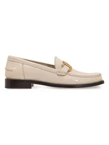 Ferragamo Women's Patent Leather Loafers in White