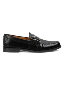 Gucci Leather Loafers with Buckle Detail
