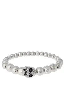 MCQUEEN Skull Multi-bead Brass Bracelet