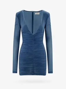 SAINT LAURENT Draped Fabric Dress