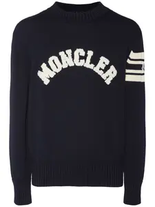 MONCLER Logo Cotton Yarn Crewneck Sweater
