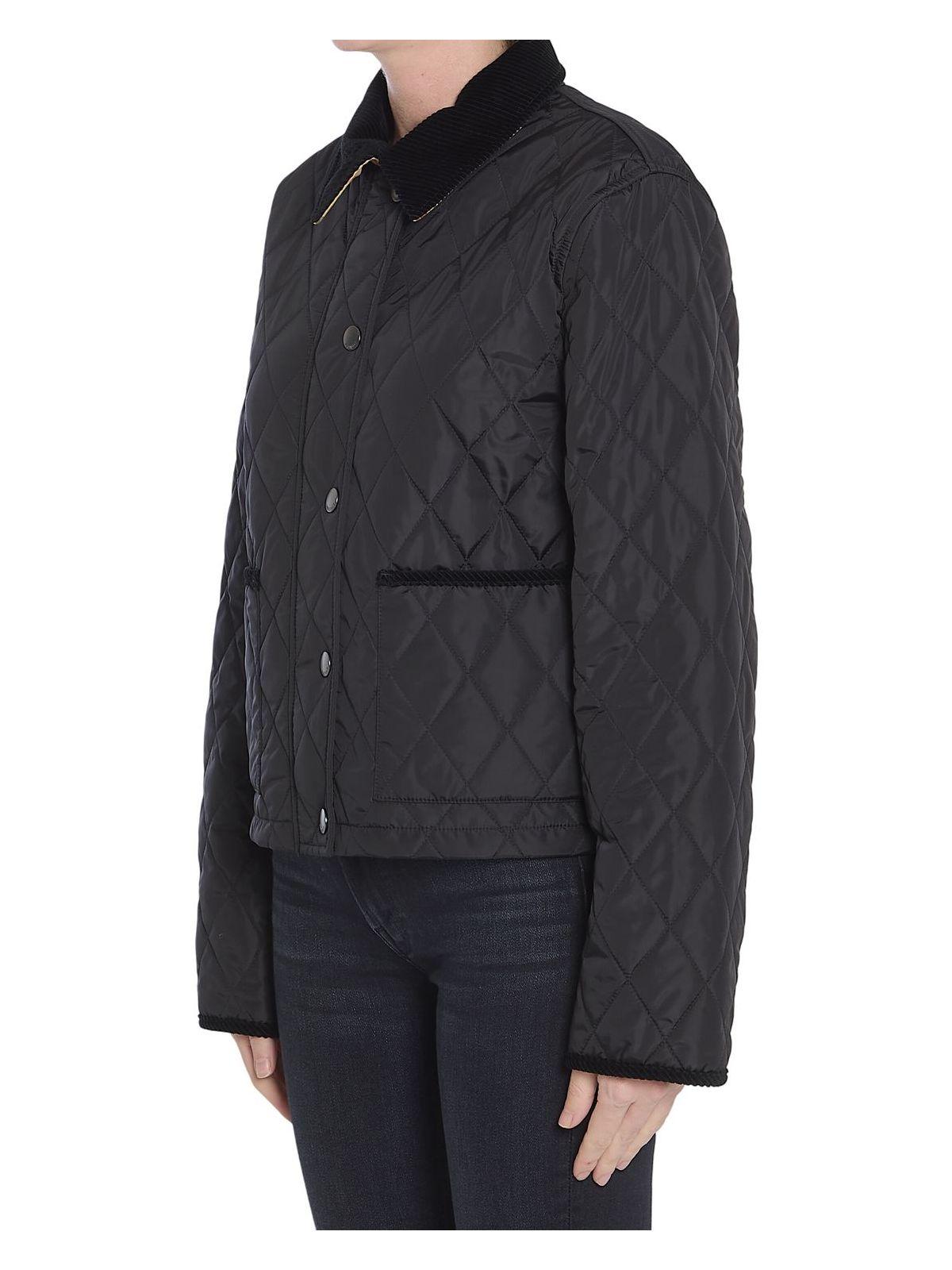 Burberry Women's Cropped Quilted Jacket in Black