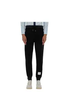 Thom Browne Men's Silk And Cotton Pants in Black