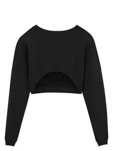 Saint Laurent Women's Cotton Sweater and Sweatshirt in Black