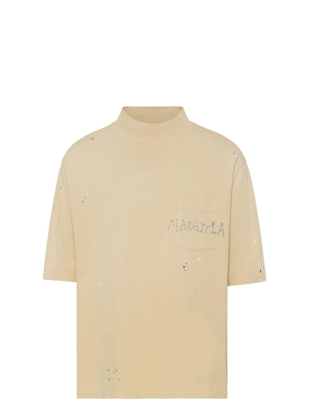 Maison Margiela Cotton T-Shirts in Ivory and Beige