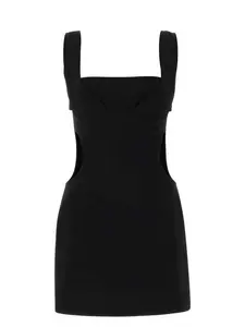 Marine Serre Women's Polyester Blend Mini Dress in Black