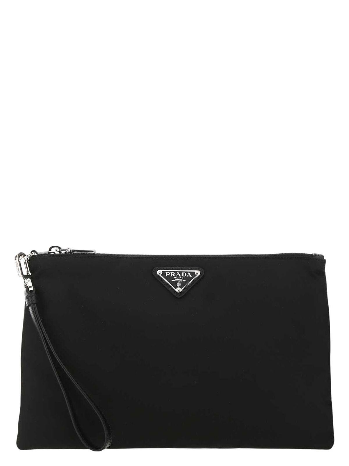 Prada Men's Re-Nylon Clutch in Black