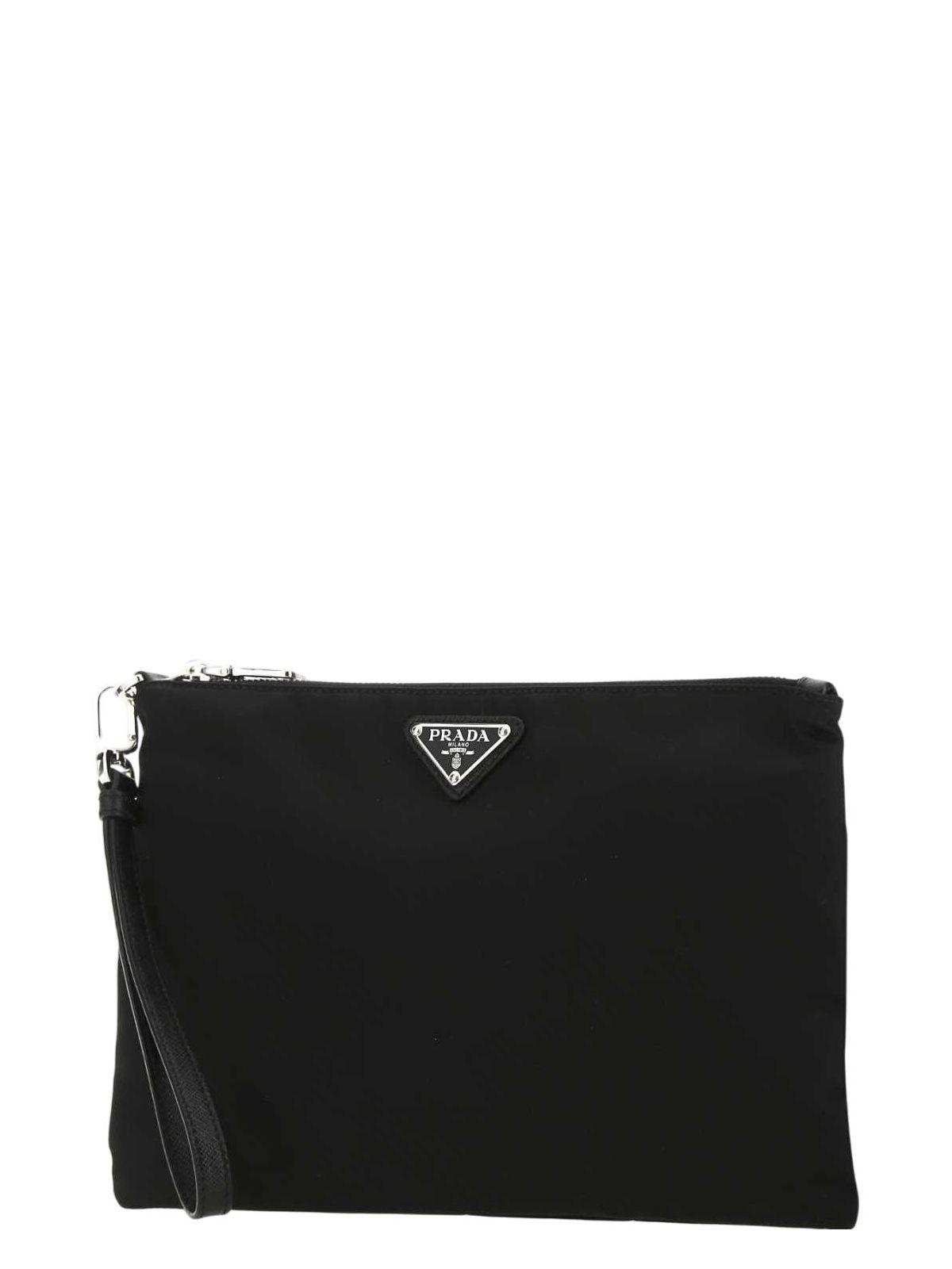 Prada Men's Re-Nylon Clutch in Black