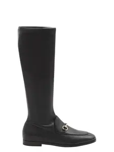 Gucci Black Leather Jordaan Boots