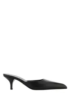 Prada Black Leather Mules