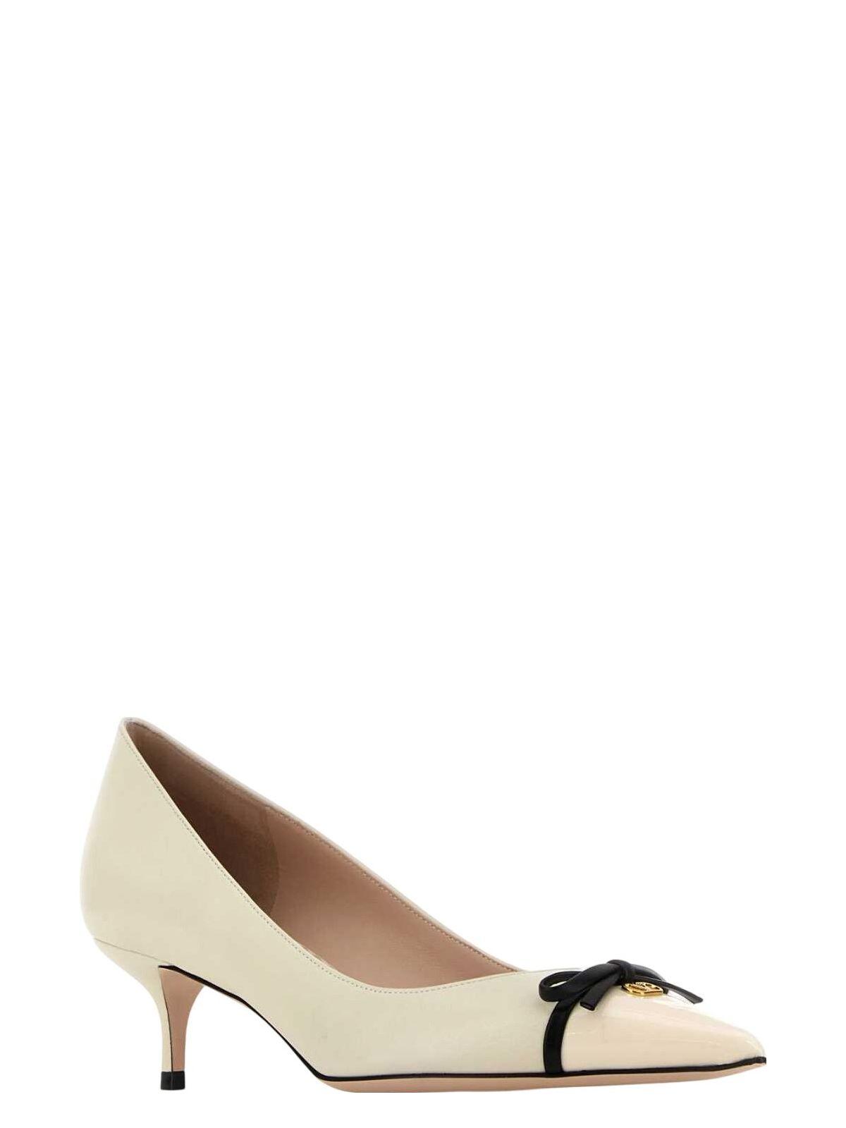 Valentino Garavani Women's Leather Vlogo Pumps in White