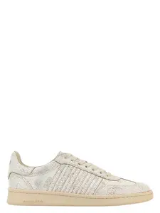 Dsquared2 White Leather Boxer Sneakers