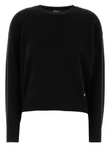 Versace Women's Stretch Wool Blend Sweater in Black