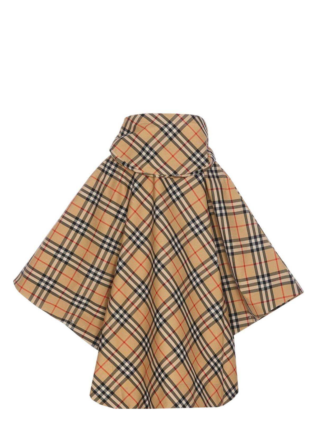 Burberry Check Hooded Cape